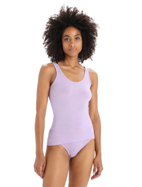 Icebreaker NN4T534 ropa mirada morada mujer camiseta sin mangas sirena merino NN4T534 Icebreaker layers Chile regulacion de la temperatura Icebreaker layers proporciona un ajuste cenido pero comodo